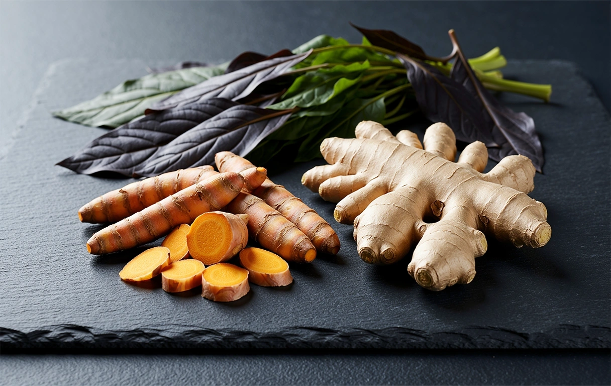 Fresh natural ingredients for men's wellness